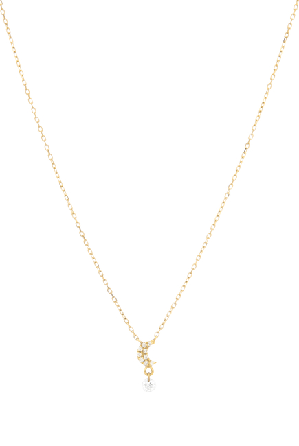 Moon Gold Diamond Necklace