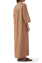 Relaxed Stripe Djellaba Maxi Dress