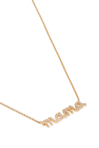 Mama Script Necklace, 14k Yellow Gold & Diamonds