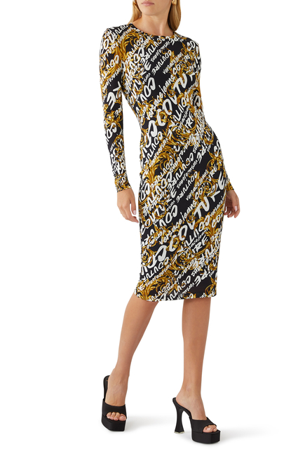 Buy VERSACE JEANS Organzino Couture Dress for Womens | Bloomingdale's UAE
