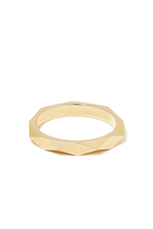 Facette Wedding Band, 18k Yellow Gold