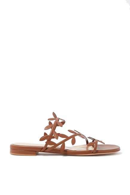 Flavia Leather Asymmetrical Sandals