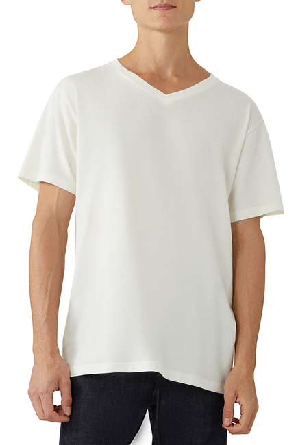 V-Neck Cotton Jersey T-Shirt
