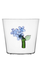 Tumbler with Light Blue Flower