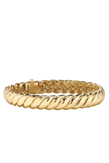 Sculpted Cable Bangle, 18k Yellow Gold