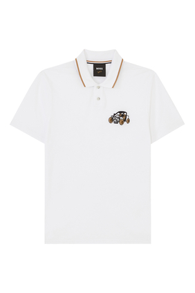 BOSS logo-embroidered Cotton Piqué Polo Shirt - Farfetch