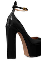  Tan-Go Patent-Leather Platform Pumps