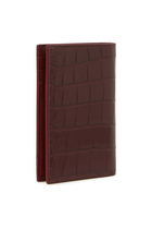 Flap Card Case in Alligator Leather