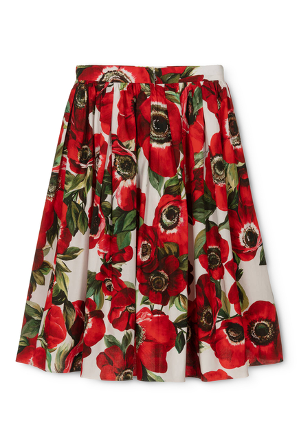 Kids Cotton Midi Skirt