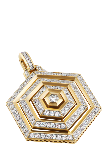 Carlyle Pendant, 18K Yellow Gold & Diamonds