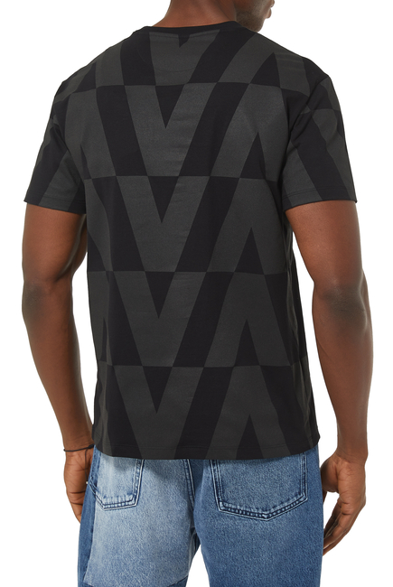 Macro Optical Valentino Print T-shirt