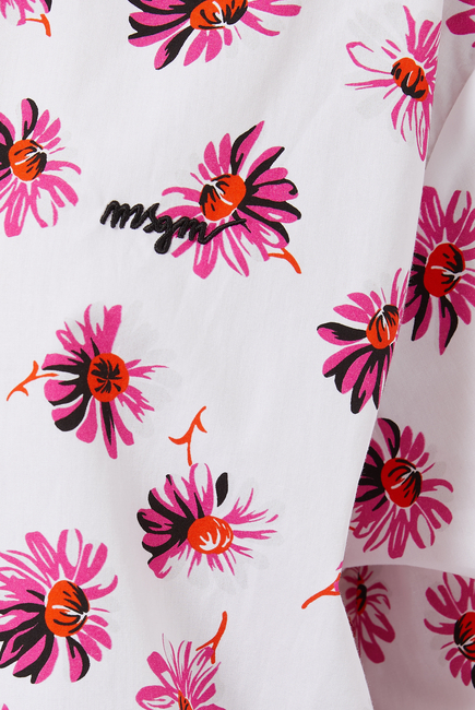 Floral-print Short-sleeved Shirt