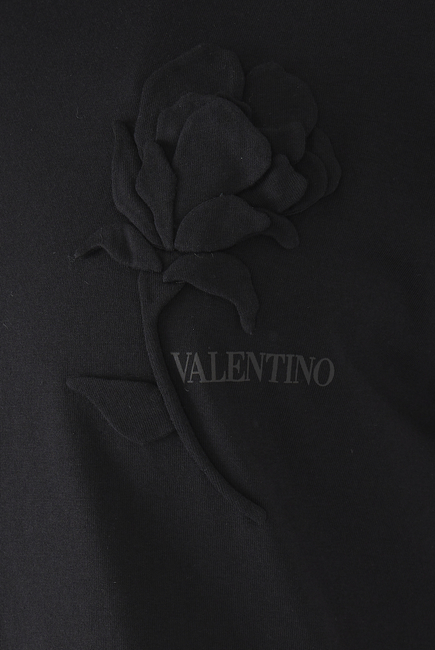Embossed Flowers Cotton T-Shirt