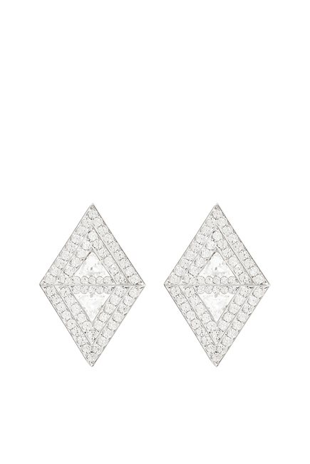 Crystal Diamond Shape Earrings