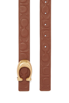 Sculpted Signature Buckle Cut-To-Size Reversible Belt