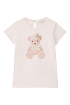 Bear Print Cotton T-Shirt