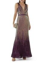 Sequined Sheath Gown
