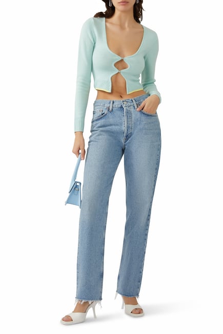 Lana Mid-Rise Straight Jeans
