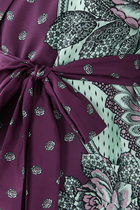 Paisley Print Silk Robe