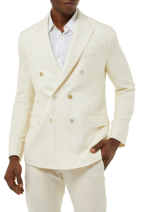 Eleventy Double-breasted Jacket – Off-White