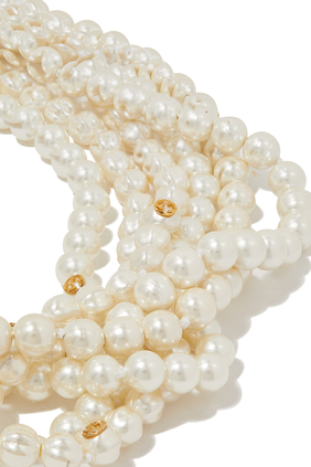 Multi-Layer Choker Necklace, Pearl