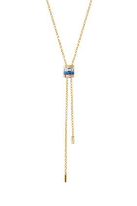 Quatre Blue Edition Tie Necklace