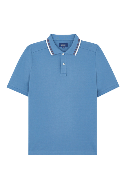 Striped Trim Polo Shirt