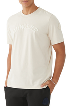 Curved Logo Embroidered T-Shirt