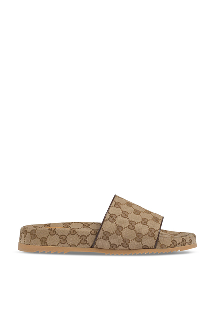 Gucci Beige Slide Sandals