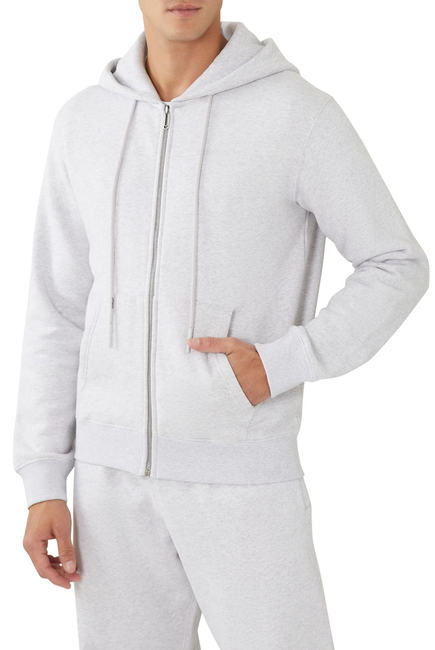 Off-White Melange Grey Diag Tab Slim Hoodie – Zoo Fashions