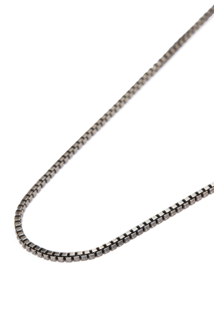 Box Chain Silver Necklace