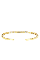 Thin Mix Bangle, 18k Yellow Gold & Rainbow Sapphire