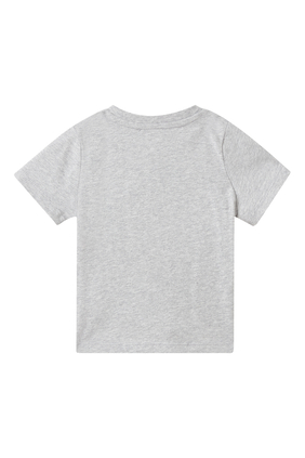 Kids Cotton T-Shirt With Logo Print