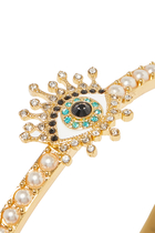 Evil Eye Pearl Bangle