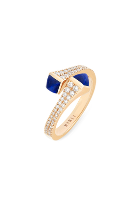 Cleo Lapiz Lazuli & Rose Gold Ring