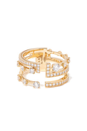 Avenues Ring, 18K Yellow Gold & Diamonds