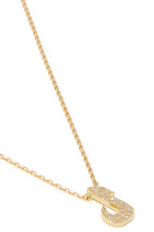 Oula XS Letter L Necklace, 18k Yellow Gold with Diamonds