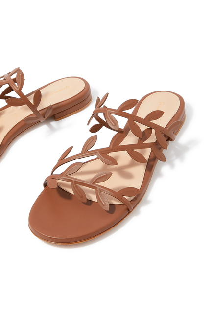 Flavia Leather Asymmetrical Sandals