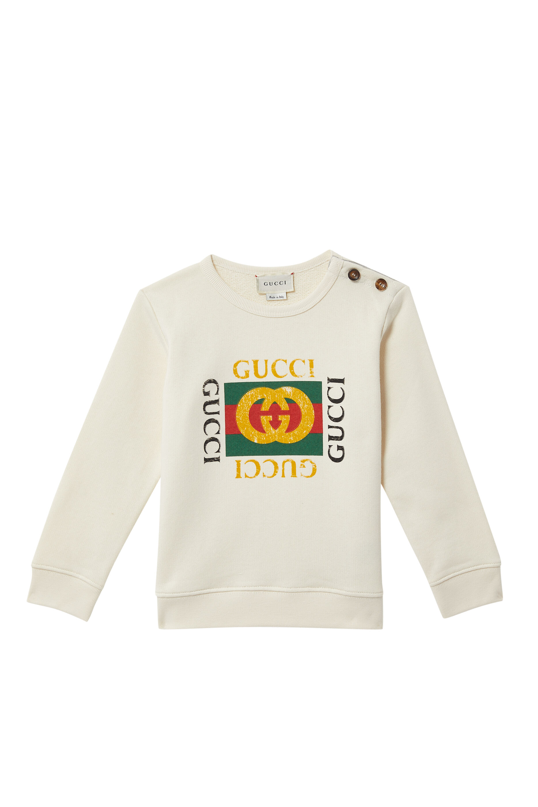 white gucci crewneck sweatshirt