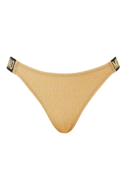 Elastic Logo Side Brazilian Bikini Bottom