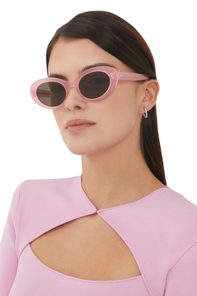 Bold 3 Dots Oval Sunglasses