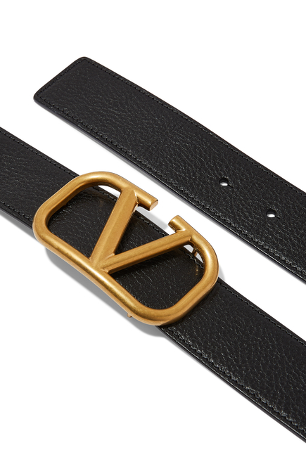  VLogo Leather Belt