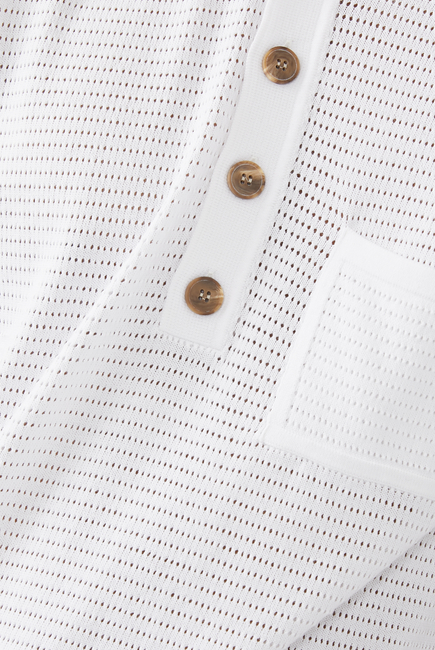 Perforated Polo Sweater