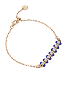 Tip-Top 18k Rose Gold Lapis Lazuli & Diamond Bracelet