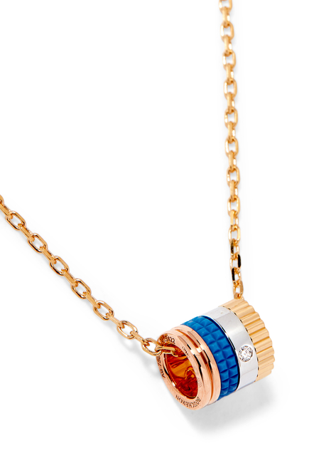 Quatre Blue Edition Mini Pendant, Set with One Diamond,