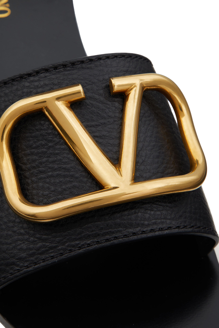 Valentino Garavani  VLogo Leather Slides