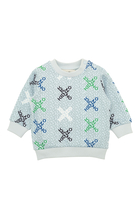 'X' Logo Print Cotton Sweatshirt