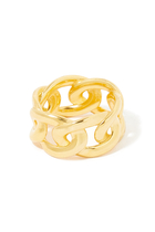 Lhassa Ring Big Links, 24k Gold-Plated Brass