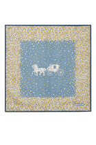 Horse and Carriage Square Silk Scarf