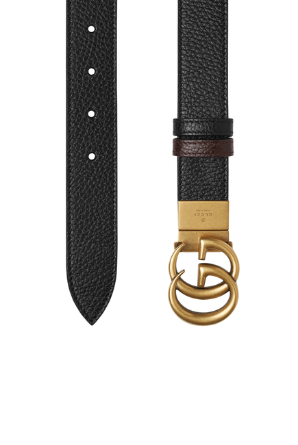 Reversible Belt with Double G Buckle